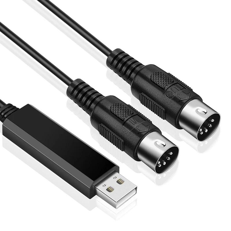 USB MIDI ̺ ȯ, USB ̽-In-Out MIDI ڵ, PC ƮϿ ǾƳ Ű  Ʃ ۵, 6.5Ft